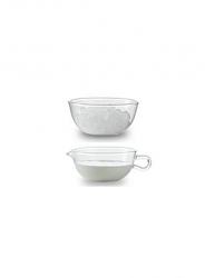 Set Zuckerschale und Sahnegie�er Edition Wilhelm Wagenfeld Jenaer Glas