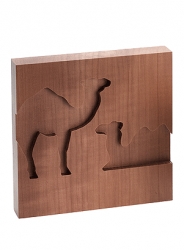 Reliefs Ochs, Esel und Kamele