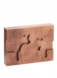 Reliefs Ochs, Esel und Kamele