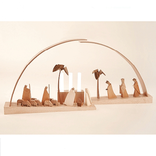 Krippe Lea mit Beleuchtung (LED-Kubus)