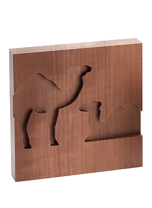 Reliefs Ochs, Esel und Kamele