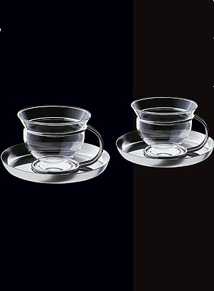 Teetasse mit Untertasse filio mono