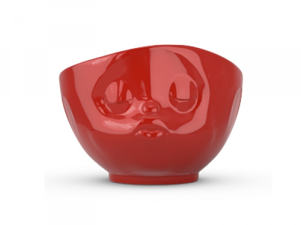 Müslischale Tasse Gesicht küssend rot